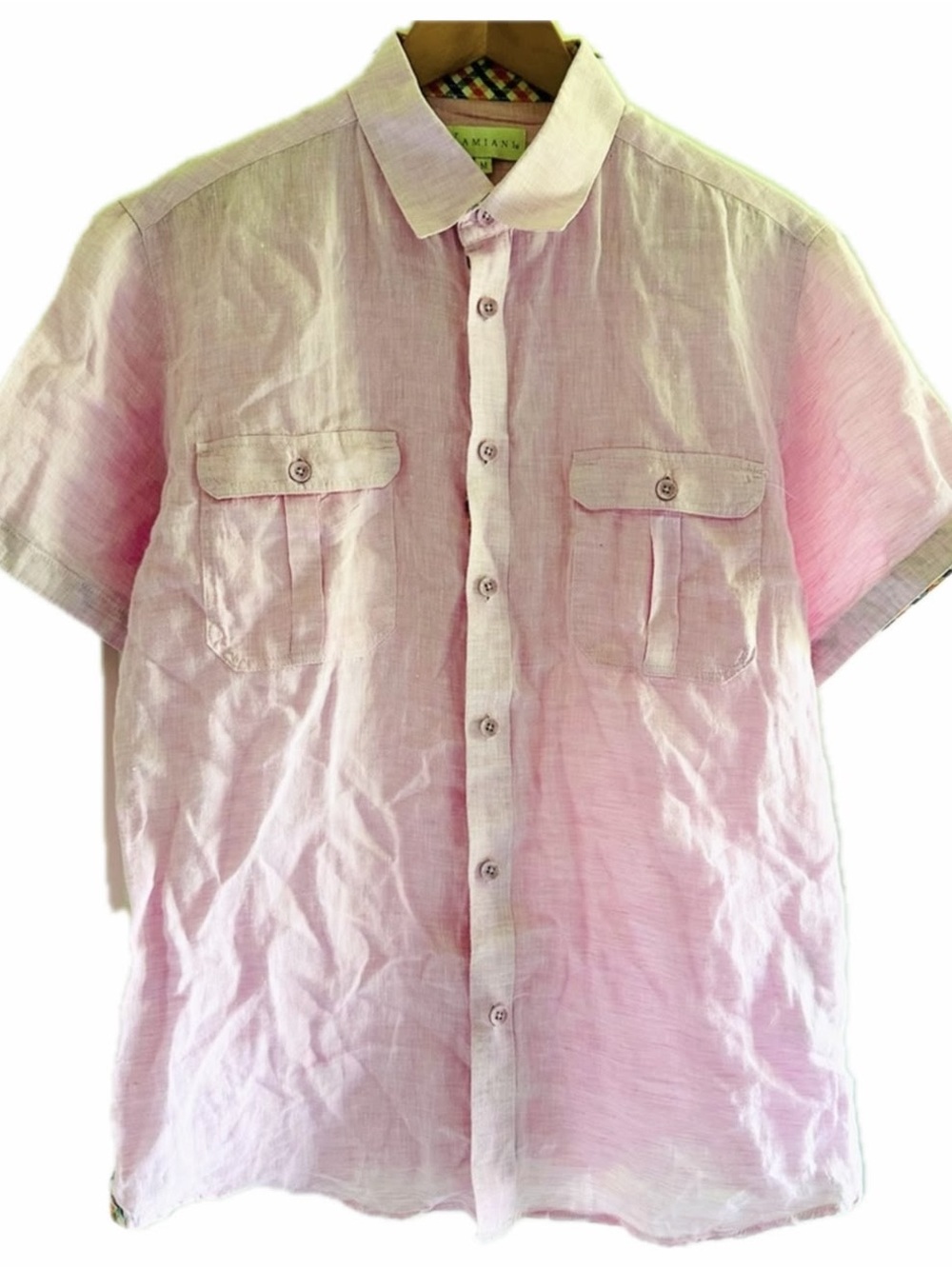 Amiani Linen Button Down Men’s Shirt